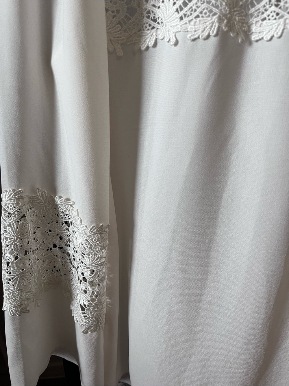 Chico's White Floral Lace Panel Top - Picture 10 of 11